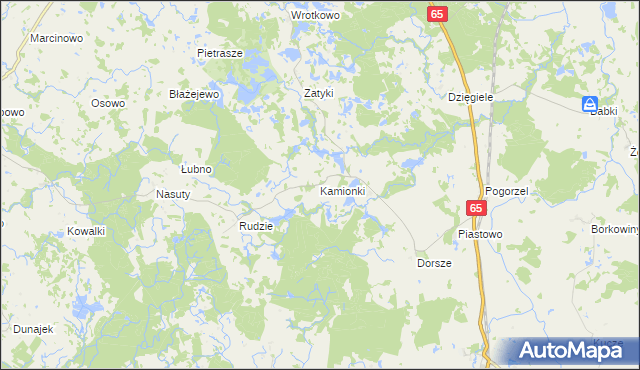 mapa Kamionki gmina Gołdap, Kamionki gmina Gołdap na mapie Targeo