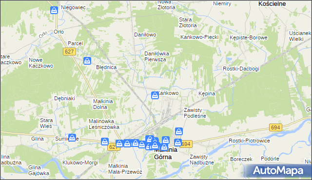 mapa Kańkowo, Kańkowo na mapie Targeo