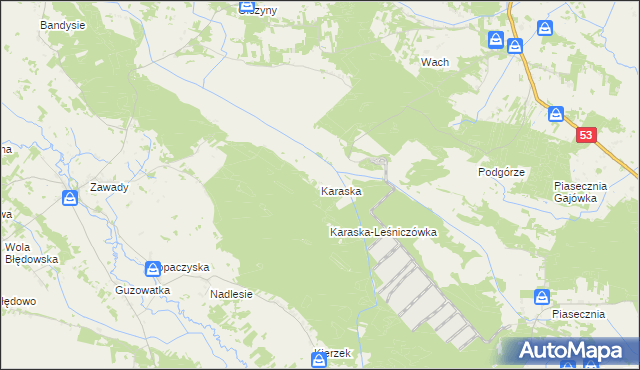mapa Karaska, Karaska na mapie Targeo