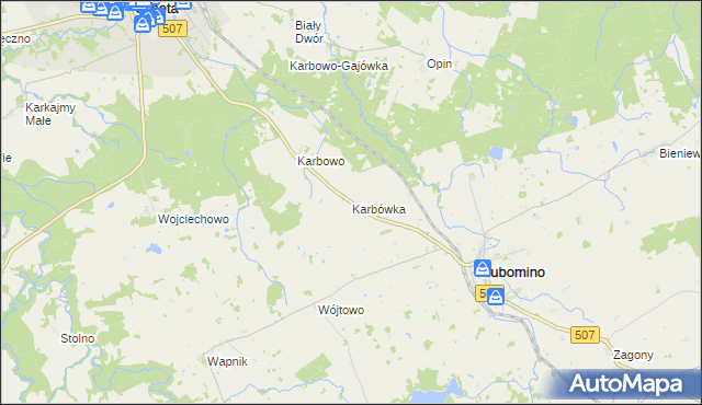 mapa Karbówka, Karbówka na mapie Targeo