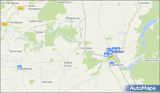 mapa Karczewo gmina Gostycyn, Karczewo gmina Gostycyn na mapie Targeo