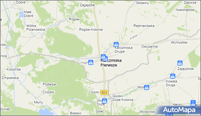 mapa Karczmiska Pierwsze, Karczmiska Pierwsze na mapie Targeo