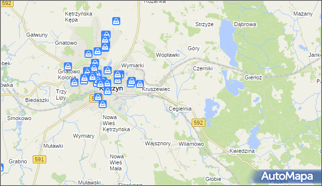 mapa Karolewo gmina Kętrzyn, Karolewo gmina Kętrzyn na mapie Targeo