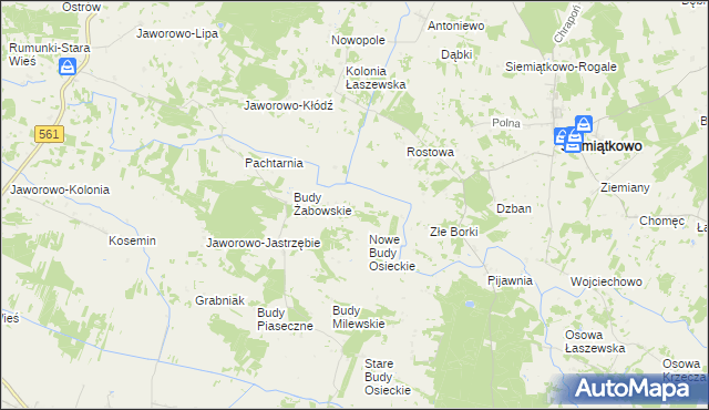 mapa Karolinowo gmina Siemiątkowo, Karolinowo gmina Siemiątkowo na mapie Targeo