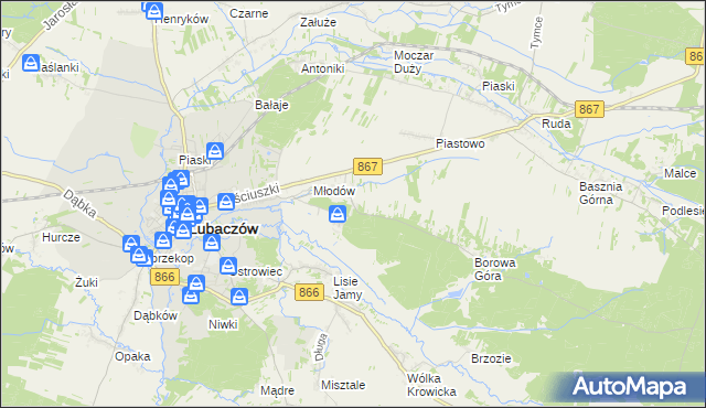 mapa Karolówka gmina Lubaczów, Karolówka gmina Lubaczów na mapie Targeo