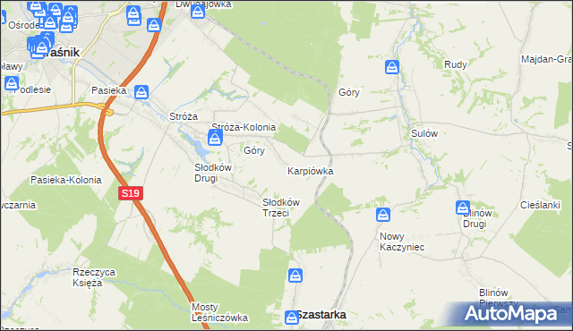 mapa Karpiówka, Karpiówka na mapie Targeo
