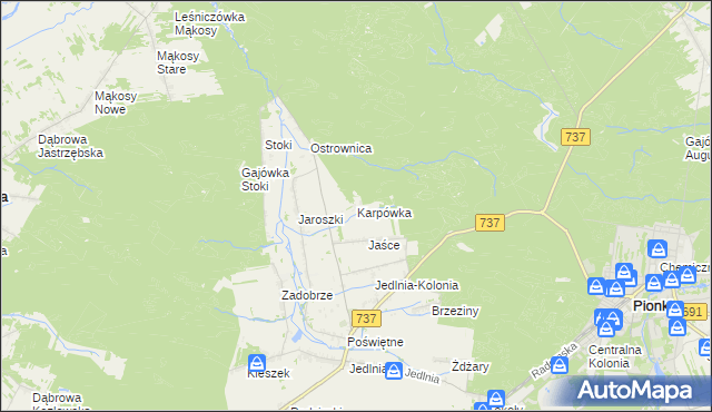 mapa Karpówka, Karpówka na mapie Targeo