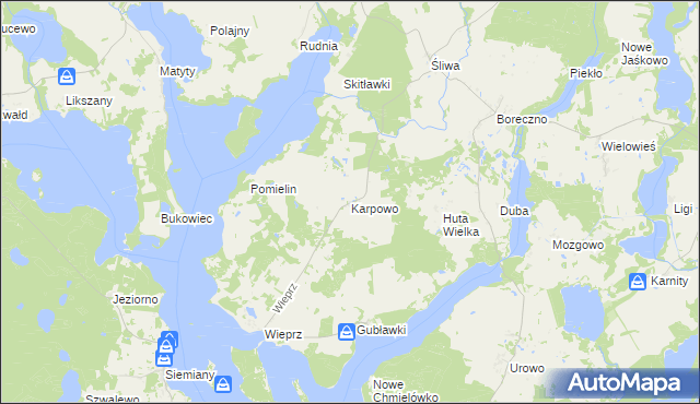 mapa Karpowo, Karpowo na mapie Targeo
