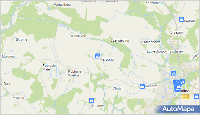 mapa Karścino, Karścino na mapie Targeo