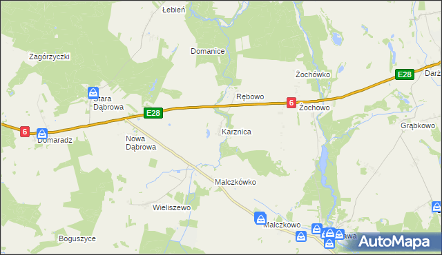 mapa Karznica, Karznica na mapie Targeo