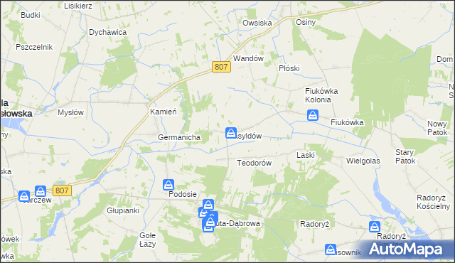 mapa Kasyldów, Kasyldów na mapie Targeo