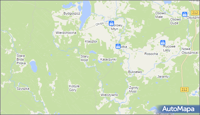 mapa Katarzynki gmina Lipnica, Katarzynki gmina Lipnica na mapie Targeo