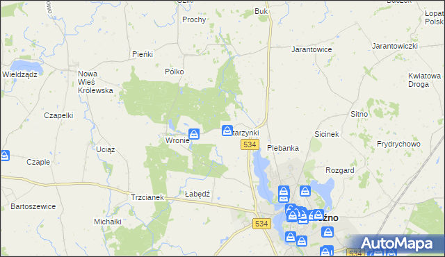 mapa Katarzynki gmina Ryńsk, Katarzynki gmina Ryńsk na mapie Targeo