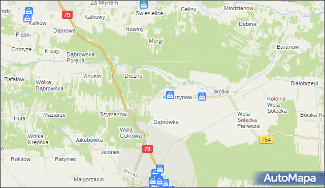 mapa Katarzynów gmina Lipsko, Katarzynów gmina Lipsko na mapie Targeo