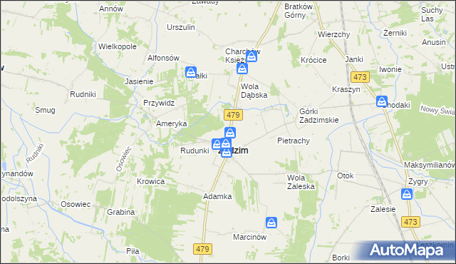 mapa Kazimierzew, Kazimierzew na mapie Targeo