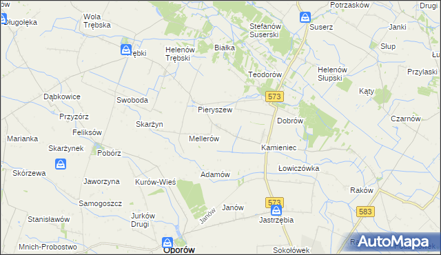 mapa Kaźmierków, Kaźmierków na mapie Targeo