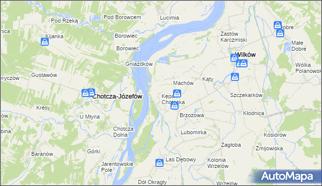 mapa Kępa Chotecka, Kępa Chotecka na mapie Targeo