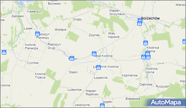 mapa Kępa-Kolonia, Kępa-Kolonia na mapie Targeo