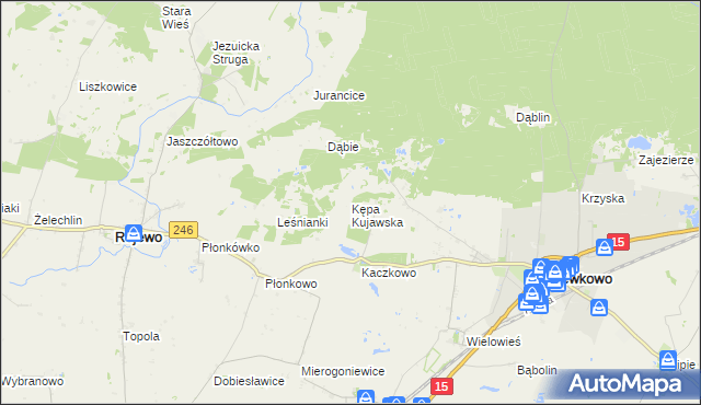 mapa Kępa Kujawska, Kępa Kujawska na mapie Targeo