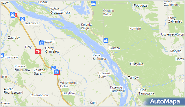 mapa Kępa Skórecka, Kępa Skórecka na mapie Targeo