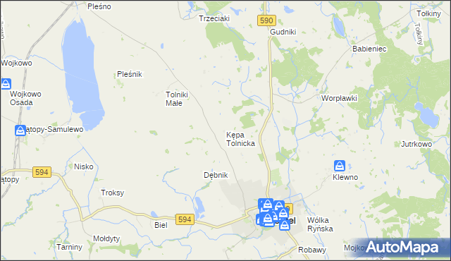 mapa Kępa Tolnicka, Kępa Tolnicka na mapie Targeo