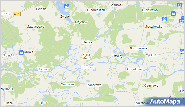 mapa Kępa Wielka, Kępa Wielka na mapie Targeo