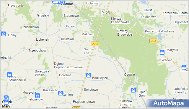 mapa Kiejsze, Kiejsze na mapie Targeo