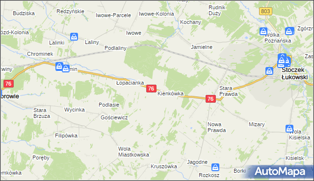 mapa Kienkówka, Kienkówka na mapie Targeo