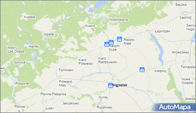 mapa Kierz Radzikowski, Kierz Radzikowski na mapie Targeo