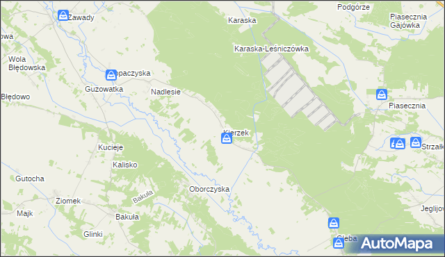mapa Kierzek gmina Kadzidło, Kierzek gmina Kadzidło na mapie Targeo
