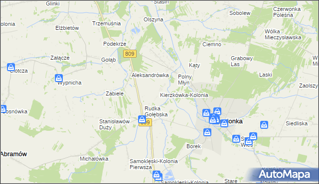 mapa Kierzkówka-Kolonia, Kierzkówka-Kolonia na mapie Targeo