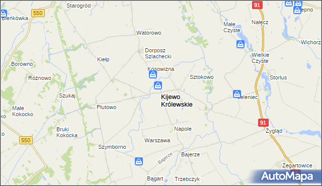 mapa Kijewo Królewskie, Kijewo Królewskie na mapie Targeo