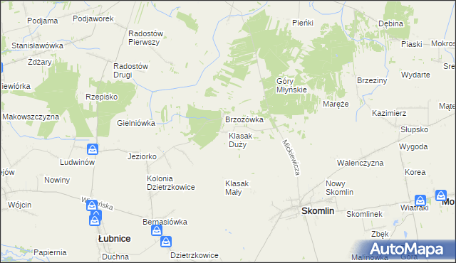 mapa Klasak Duży, Klasak Duży na mapie Targeo