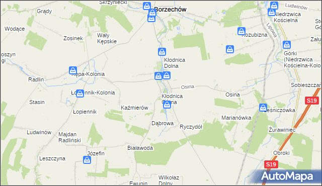 mapa Kłodnica Górna, Kłodnica Górna na mapie Targeo