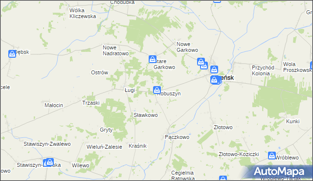 mapa Kobuszyn, Kobuszyn na mapie Targeo