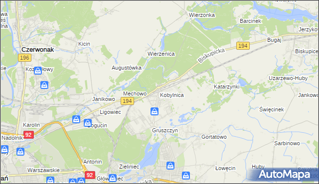 mapa Kobylnica gmina Swarzędz, Kobylnica gmina Swarzędz na mapie Targeo