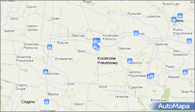 mapa Kocierzew Południowy, Kocierzew Południowy na mapie Targeo