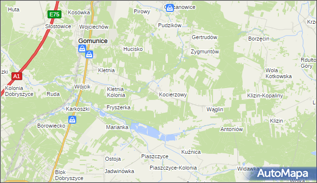 mapa Kocierzowy, Kocierzowy na mapie Targeo