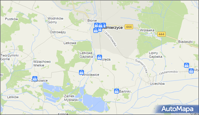 mapa Kolęda, Kolęda na mapie Targeo