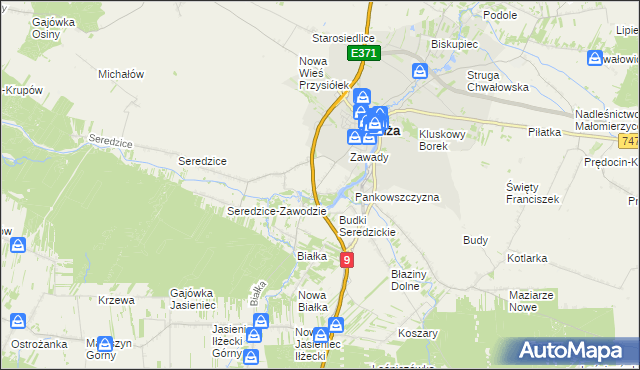 mapa Kolonia Seredzice, Kolonia Seredzice na mapie Targeo