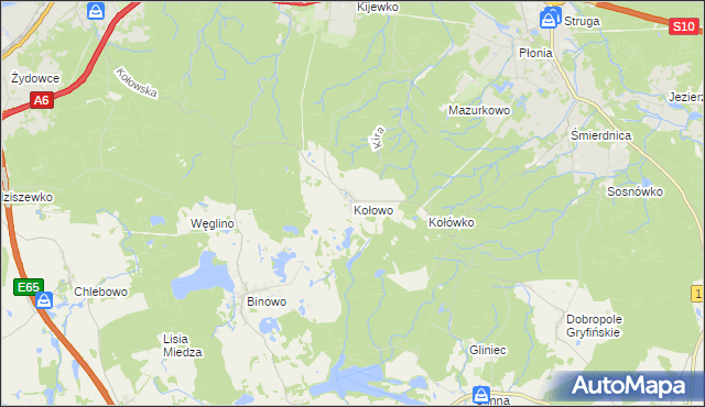 mapa Kołowo, Kołowo na mapie Targeo