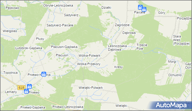 mapa Komorowo gmina Rząśnik, Komorowo gmina Rząśnik na mapie Targeo