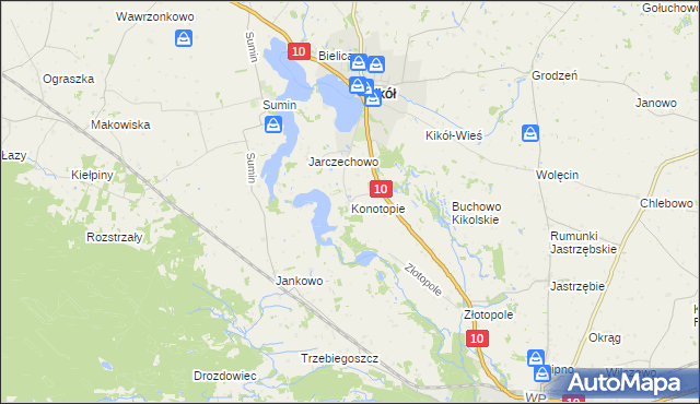 mapa Konotopie, Konotopie na mapie Targeo