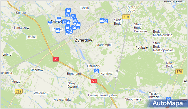 mapa Korytów A, Korytów A na mapie Targeo