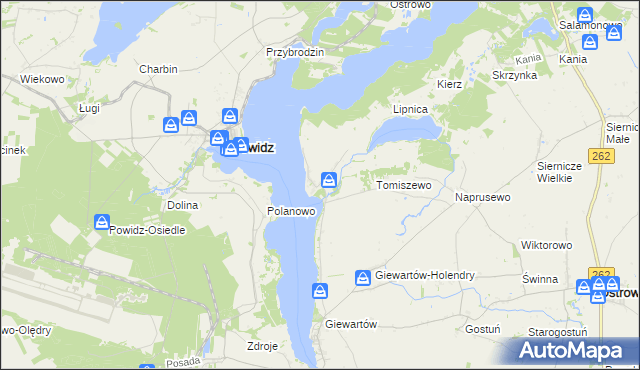 mapa Kosewo gmina Ostrowite, Kosewo gmina Ostrowite na mapie Targeo