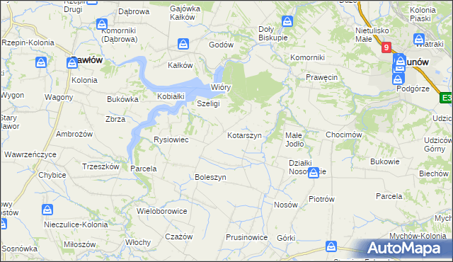 mapa Kotarszyn, Kotarszyn na mapie Targeo