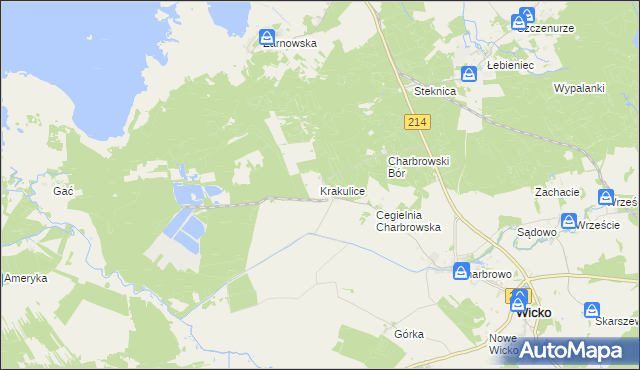 mapa Krakulice, Krakulice na mapie Targeo