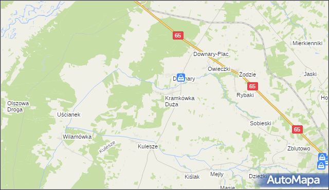 mapa Kramkówka Duża, Kramkówka Duża na mapie Targeo