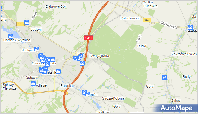 mapa Kraśnik powiat kraśnicki, Kraśnik powiat kraśnicki na mapie Targeo