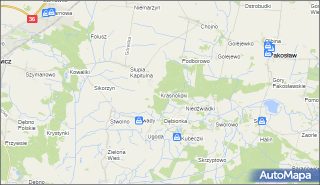 mapa Krasnolipki, Krasnolipki na mapie Targeo